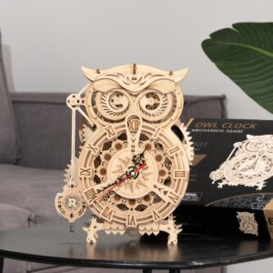 DIY Toys 3D Owl Wooden Clock